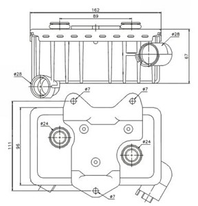 Öljynjäähdytin, moottoriöljy, MERCEDES-BENZ, 204 410 99 15, 4F1 837 016, 4F1 837 016E, 6051800065, 8E1 837 016AA, A204 410 99 15, A60518