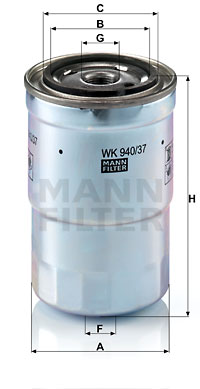 Polttoainesuodatin MANN-FILTER WK 940/37 x