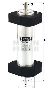 Polttoainesuodatin MANN-FILTER WK 6021