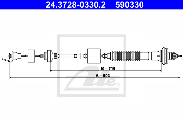 Kytkinvaijeri ATE 24.3728-0330.2