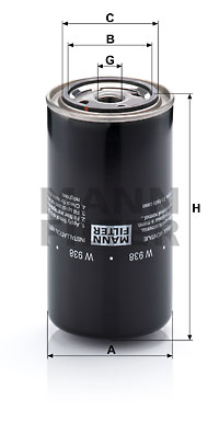 Öljynsuodatin MANN-FILTER W 938