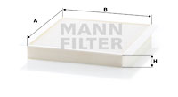 Raitisilmasuodatin MANN-FILTER CU 2356