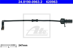 Kulumisenilmaisin, jarrupala, Taka-akseli, AUDI A8 D4, 4H0 615 121 G, 4H0 615 121 H