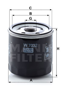 Öljynsuodatin MANN-FILTER W 7032
