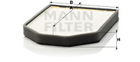 Raitisilmasuodatin MANN-FILTER CU 2949-2