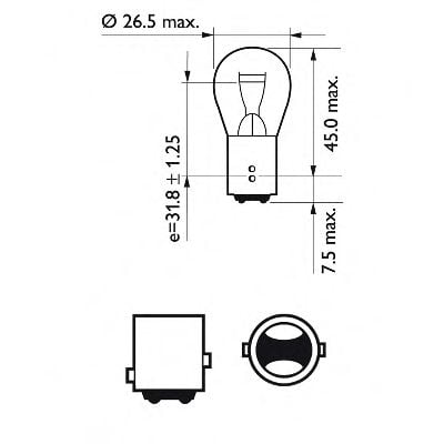 Polttimo, vilkkuvalo PHILIPS 12499CP