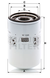 Suodatin, työhydrauliikka MANN-FILTER W 1226
