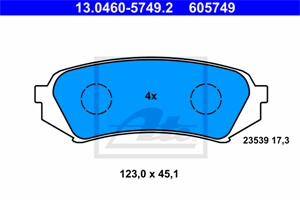 Jarrupalasarja, levyjarru, Taka-akseli, LEXUS LX, TOYOTA LAND CRUISER, LAND CRUISER 100, 04466-60030, 04466-60070