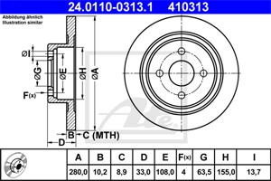 Jarrulevy, Taka-akseli, FORD FOCUS, FOCUS Turnier, 4324591, 4411312