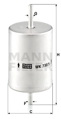 Polttoainesuodatin MANN-FILTER WK 730/5