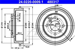 Jarrurumpu, Taka-akseli, FORD FIESTA VI, FIESTA Sedan, FIESTA Van VI, 1523797, 1535923, 5214583, 8V51-1113-AB, C1BC-1126-AA