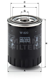 Öljynsuodatin MANN-FILTER W 820