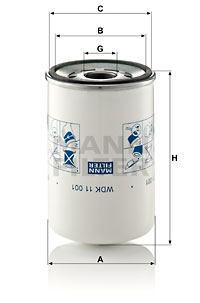 Polttoainesuodatin MANN-FILTER WDK 11 001