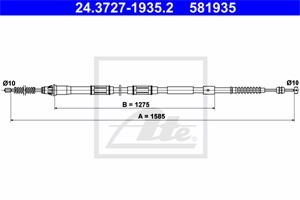 Vaijeri, käsijarru, Taakse, oikea, TOYOTA AURIS, AURIS Skåp/halvkombi, COROLLA, COROLLA Sedan, 46420-12700, 46420-12710