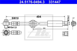 Jarruletku, Etuakseli, CHEVROLET,OPEL,SAAB,VAUXHALL, 13245046, 13327441, 20912237, 5 62 129, 5 62 148, 5 62 181