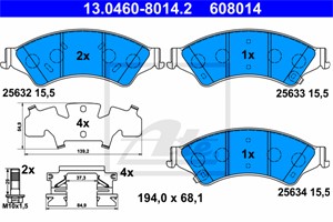 Jarrupalasarja, levyjarru, Etuakseli, FORD RANGER, 1723538, AB31-2L361-AB