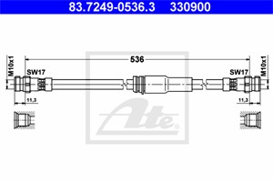 Jarruletku, Etuakseli, AUDI A3, A3 Sportback, VW PASSAT, PASSAT CC, PASSAT Variant, 3C0 611 701 C, 3C0 611 701 J, 8P0 611 701