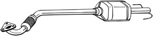 Katalysaattori, Keskellä, OPEL,VAUXHALL, 13107572, 55555972, 5852276, 5854436, 5854437, 5854439