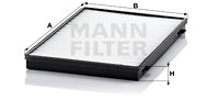 Raitisilmasuodatin MANN-FILTER CU 3943
