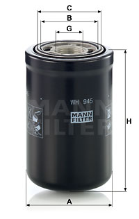 Hydrauliikkasuodatin, automaattivaihteisto MANN-FILTER WH 945