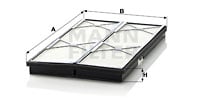 Raitisilmasuodatin MANN-FILTER CU 3759
