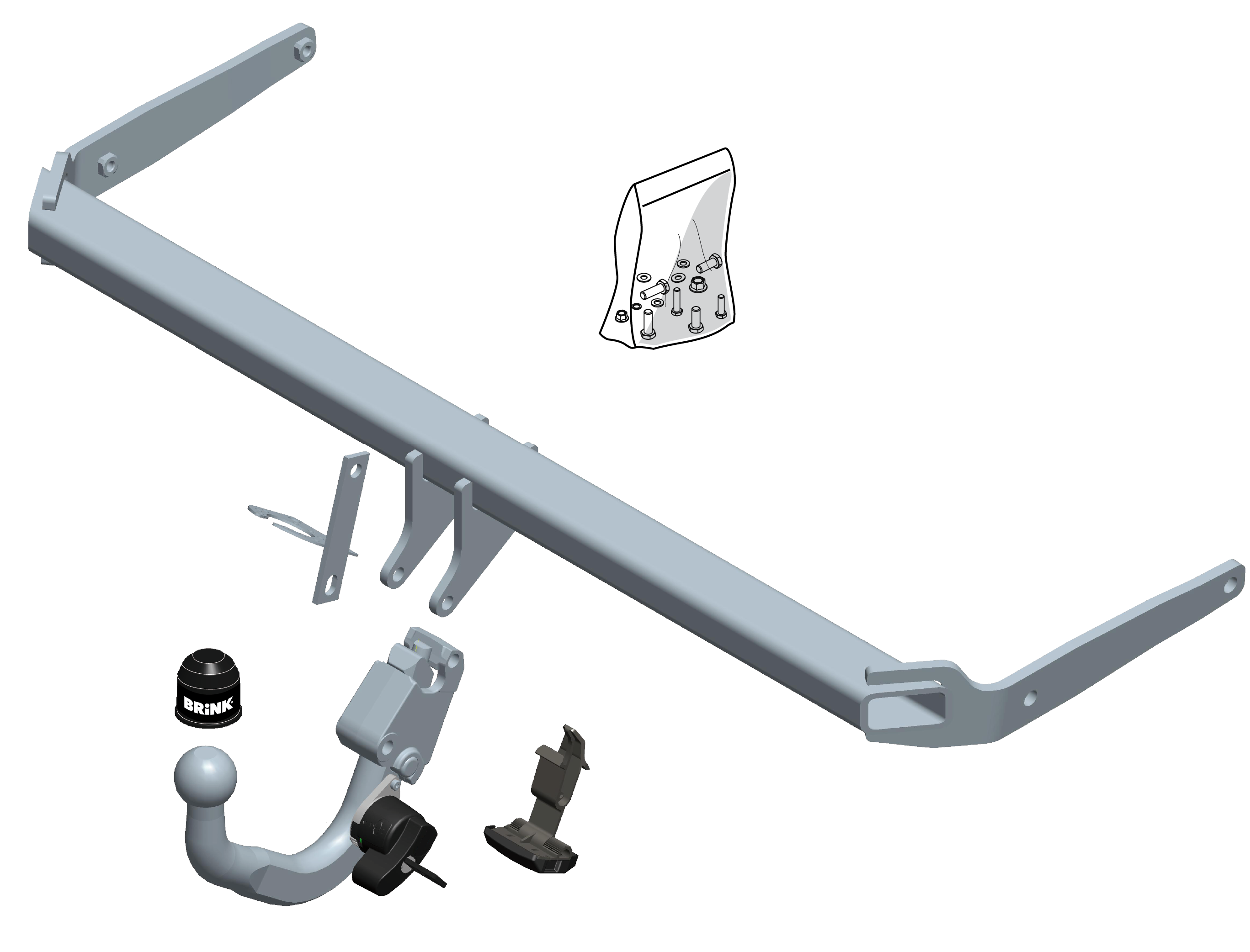 Vetokoukku BRINK 570500 Seat Leon '12-16