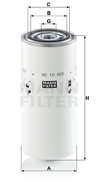 Suodatin, työhydrauliikka MANN-FILTER WD 10 005