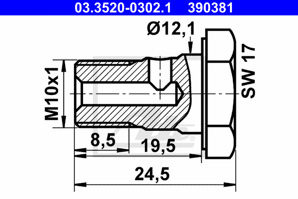 Ontto ruuvi ATE 03.3520-0302.1