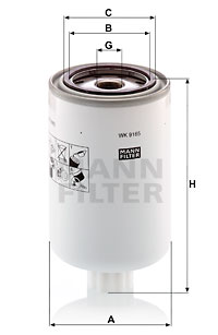 Polttoainesuodatin MANN-FILTER WK 9165 x