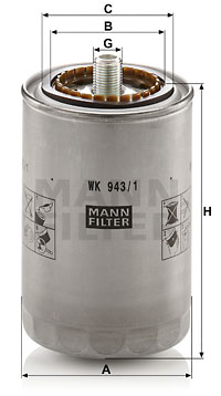 Polttoainesuodatin MANN-FILTER WK 943/1