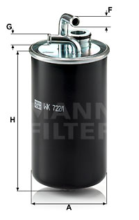 Polttoainesuodatin MANN-FILTER WK 722/1