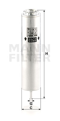 Polttoainesuodatin MANN-FILTER WK 5005/1 z
