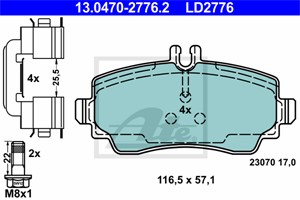 Jarrupalasarja, levyjarru, Etuakseli, MERCEDES-BENZ A-KLASS [W168], 168 420 01 20, 168 420 07 20, 168 420 13 20, 168 420 14 20, A 168 42