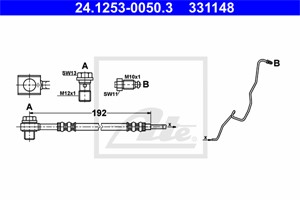 Jarruletku, Taka-akseli, vasen, Jarrusatulassa, SEAT,SKODA,VW, 6Q0 611 763 C, 6Q0 611 763 F, 6Q0 611 763 H, 6Q0 611 763 K, 6Q0 611 763 Q