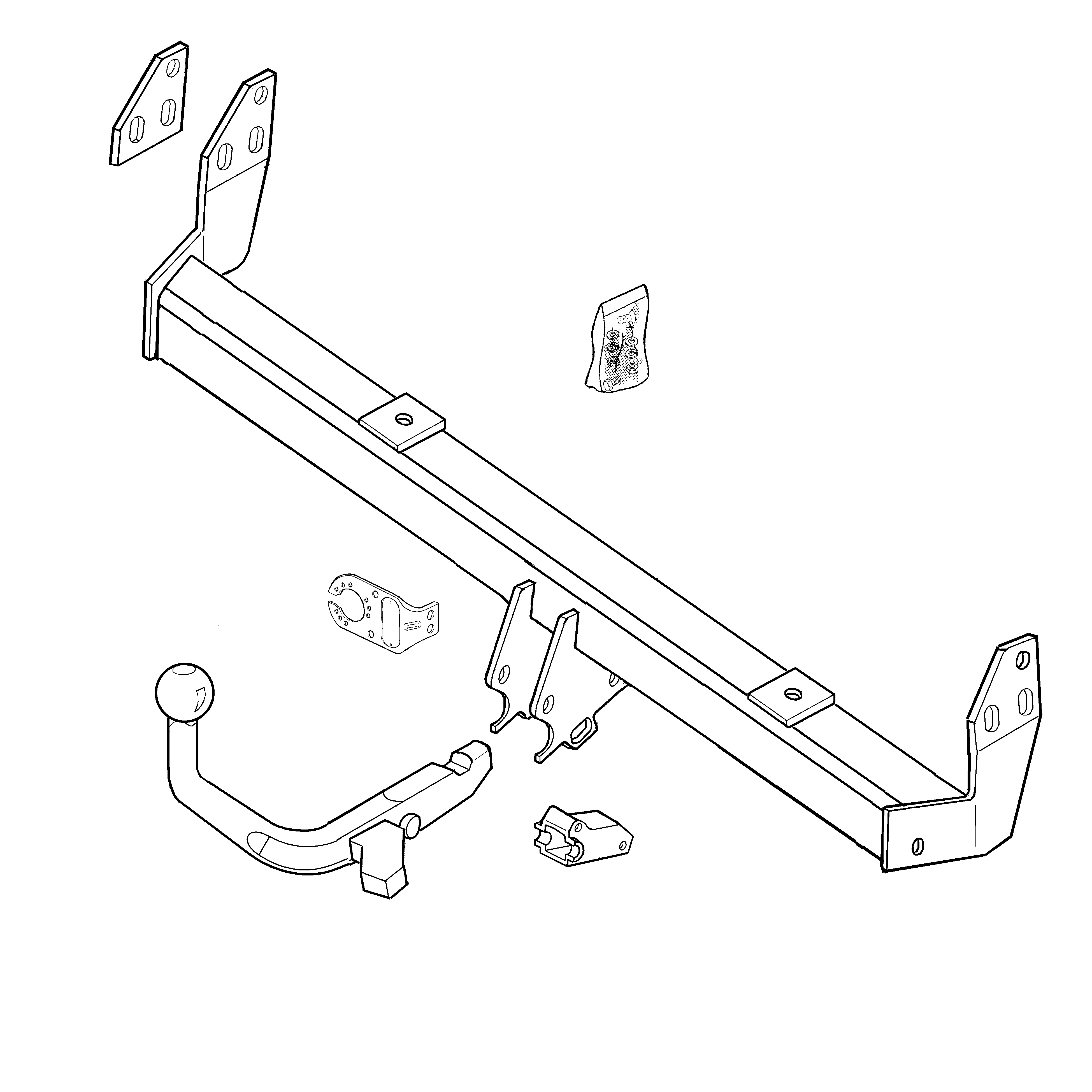 Vetokoukku BRINK 382300 Land Rover Freelander '98-06