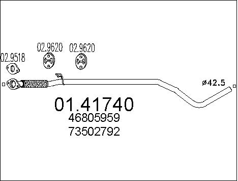 Pakoputki MTS 01.41740