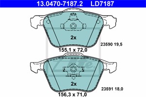Jarrupalasarja, levyjarru, Etuakseli, VOLVO S60 I, S80 I, V70 II, XC90 I, 274285, 30793265