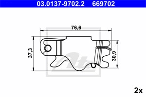 Tarvikesarja, käsijarru, Taka-akseli, AUDI,BMW,CITROËN,FIAT,MG,PEUGEOT,PORSCHE,ROVER,VW, 34 41 6 851 439, 4224 03, 7L0 609 585, 955 352