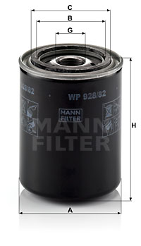 Öljynsuodatin MANN-FILTER WP 928/82