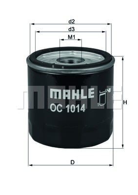 Öljynsuodatin MAHLE ORIGINAL OC 1014