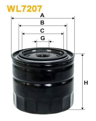 Öljynsuodatin WIX FILTERS WL7207