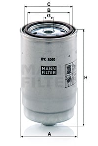 Polttoainesuodatin MANN-FILTER WK 8060 z