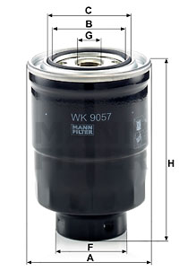Polttoainesuodatin MANN-FILTER WK 9057 z