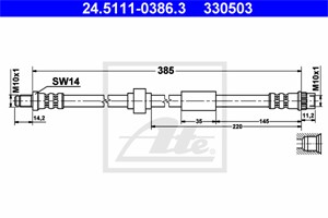 Jarruletku, Etuakseli, Taka-akseli, Keskellä, NISSAN,OPEL,RENAULT,VAUXHALL, 44 09 164, 44 16 297, 46201-00QAF, 46242-00QAA, 77 00 811 70