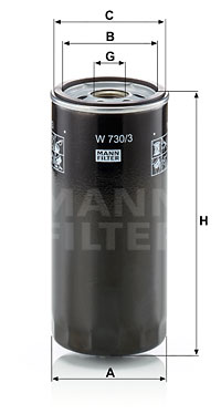 Öljynsuodatin MANN-FILTER W 730/3