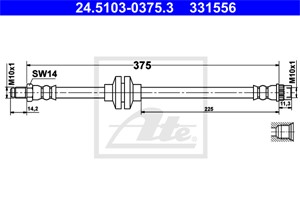 Jarruletku, Etuakseli, OPEL,RENAULT,VAUXHALL, 44 20 115, 82 00 735 345, 93167716