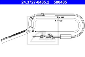 Vaijeri, käsijarru, Edessä, MERCEDES-BENZ A-KLASS [W169], 169 420 00 85, 169 420 17 85, A 169 420 00 85, A 169 420 17 85
