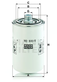 Öljynsuodatin MANN-FILTER WD 940/6