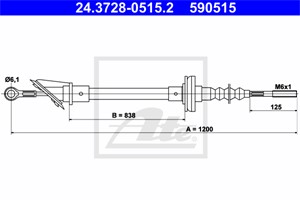 Vaijeri, kytkimen käyttö, CITROËN,FIAT,PEUGEOT, 2150 55, 7724708, ZF 04 460 471