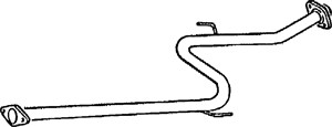 Pakoputki, Keskellä, TOYOTA COROLLA, COROLLA FX Compact, COROLLA Liftback, 17420-11010, 17420-11020